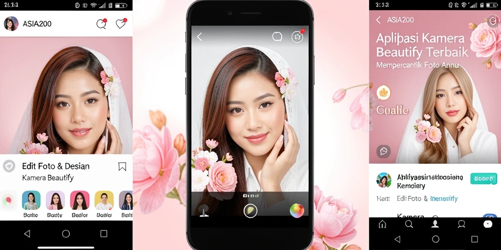 Antarmuka aplikasi ASIA200 yang menarik untuk editing foto.