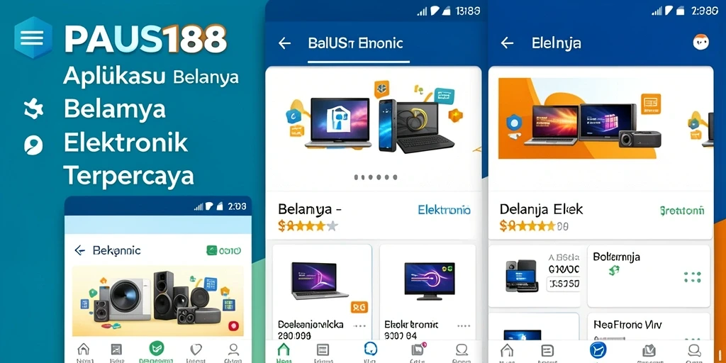Antarmuka aplikasi PAUS188 yang menarik dan mudah digunakan saat berbelanja elektronik.