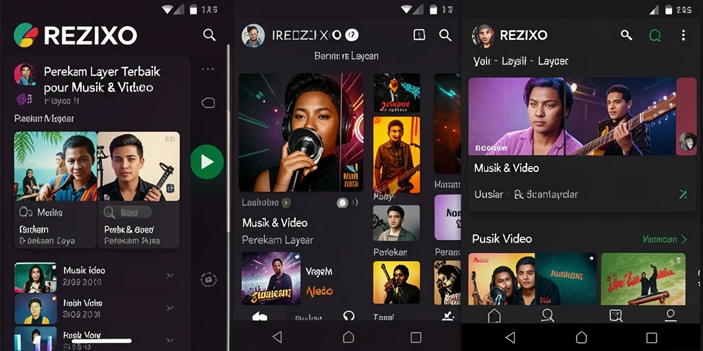 Antarmuka REZIXO saat merekam layar dengan fungsi lengkap.