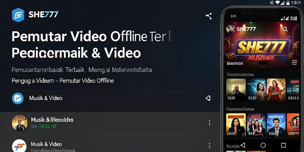 Screenshot SHE777 menampilkan antarmuka Pemutar Video Offline yang sederhana dan efisien.