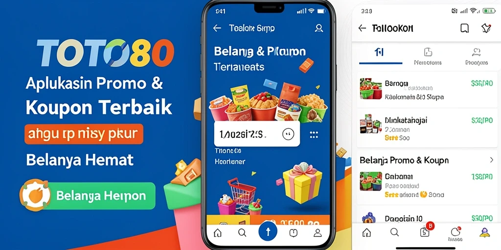 Screenshot TOTO80 menampilkan antarmuka aplikasi Promo & Kupon.