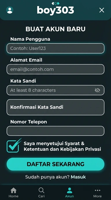 Panduan Lengkap Registrasi Akun boy303 untuk Android